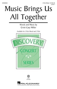 Music Brings Us All Together Three-Part Mixed choral sheet music cover Thumbnail